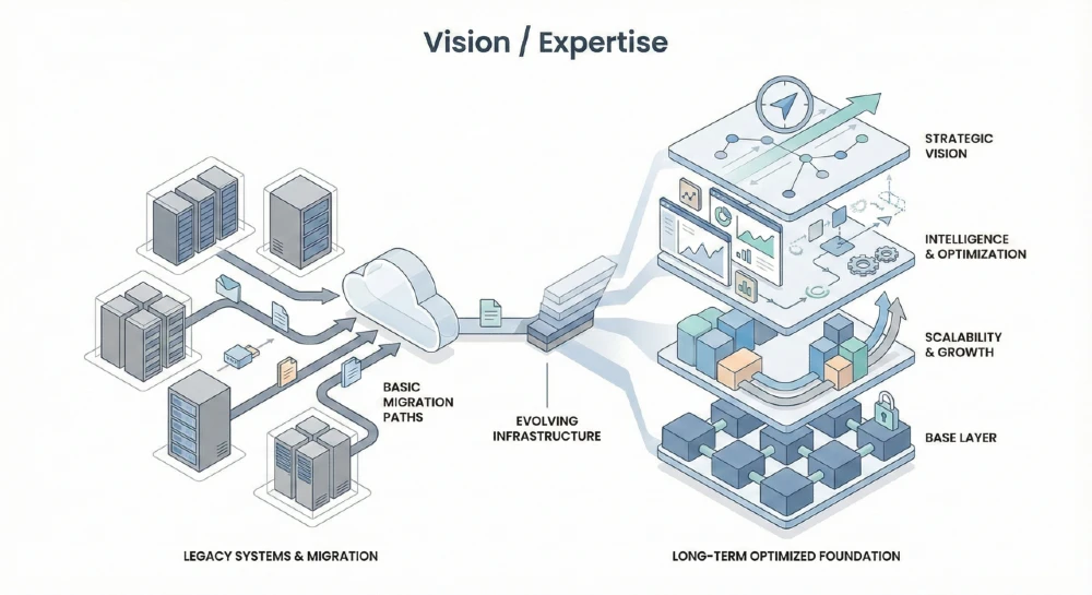 Illustration transformation cloud & IA